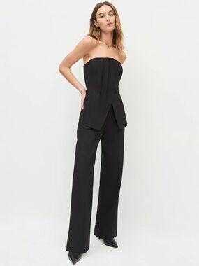 NWT Favorite Daughter wide leg trousers - black
